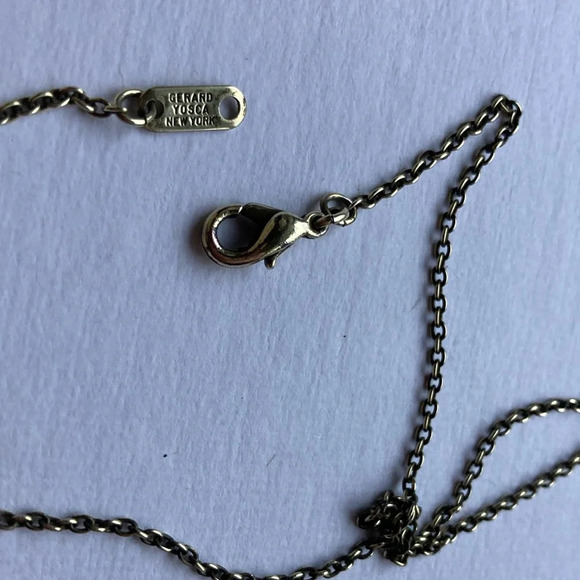 Gerard Yosca Glass Crystal Pendant Dangle Necklace - Picture 9 of 15